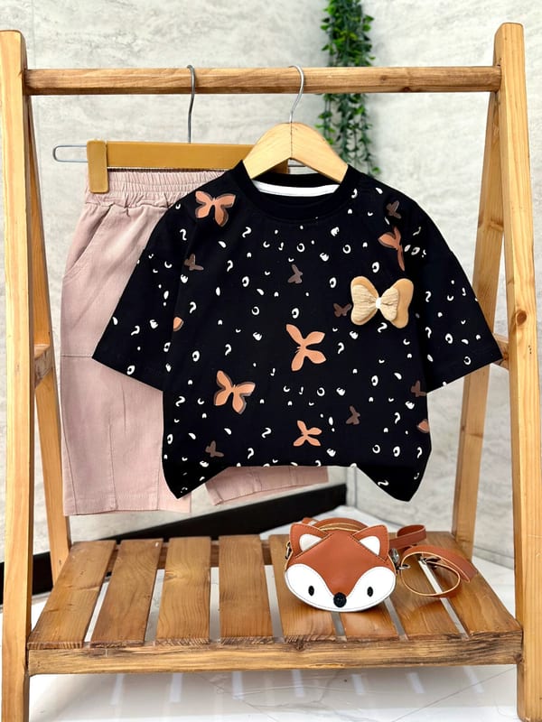 تیشرت  شلوارک پروانه ای
