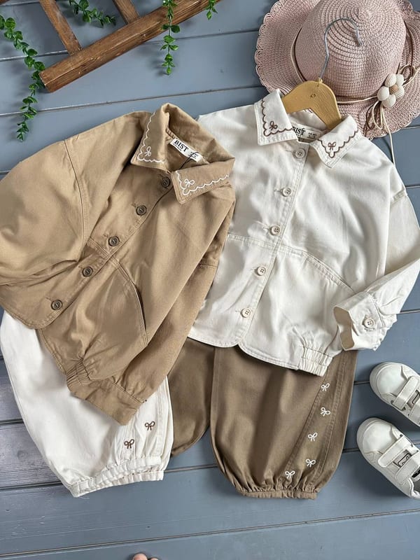 کت کتان گلدوزی
